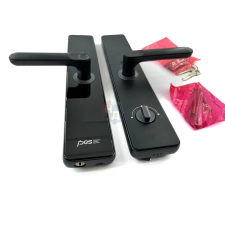 Умный замок PES Patron черный (Wi-Fi, отпечаток пальца, приложение, код, брелок, NFC, RFID-карта)