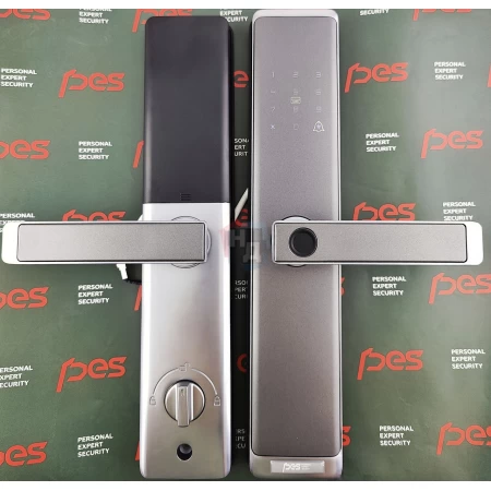 Умный замок PES Lex серый (Wi-Fi, отпечаток пальца, приложение, код, брелок, NFC, RFID-карта)
