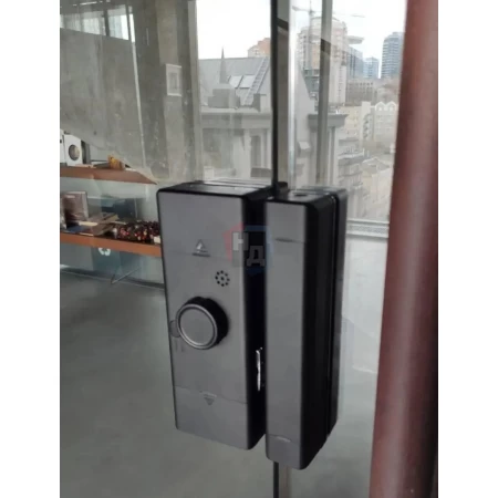 Умный замок PES Glass черный (отпечаток пальца, приложение, код, брелок, NFC, RFID-карта)