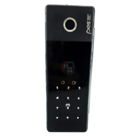 Умный замок PES Glass черный (отпечаток пальца, приложение, код, брелок, NFC, RFID-карта)