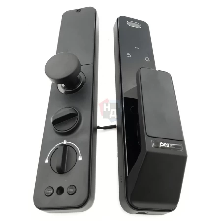 Умный замок PES Boxer черный (Face ID, отпечаток пальца, приложение, код, брелок, NFC, RFID-карта)