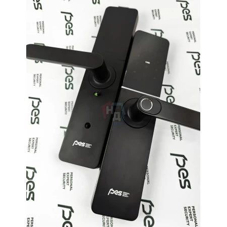 Умный замок PES Mops черный (отпечаток пальца, приложение, код, брелок, NFC, RFID-карта)