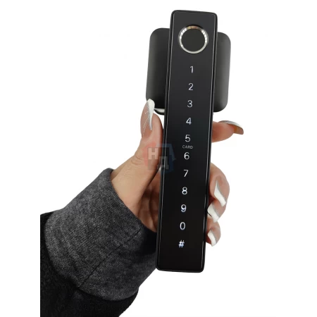 Умный замок PES Hand 2 черный (отпечаток пальца, приложение, код, брелок, NFC, RFID-карта)