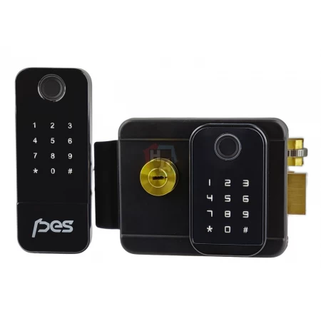 Умный замок PES Mastiff 2 черный (отпечаток пальца, приложение, код, брелок, NFC, RFID-карта)
