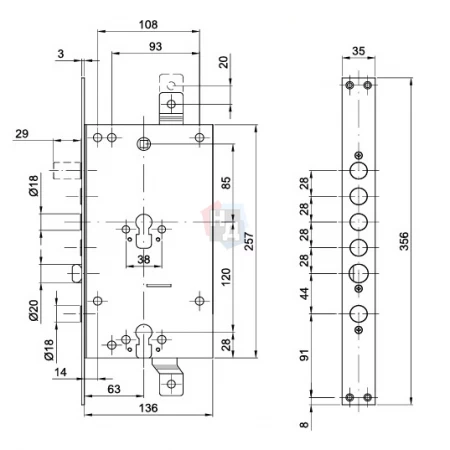 Замок Cipierre 50228/60/I