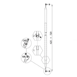 Тяга для девиатора прямая Cipierre 601/М6/В
