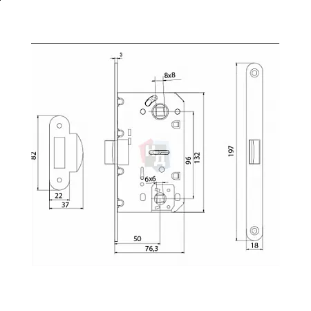 Замок межкомнатный WC MVM Linde P-2056 SB матовая латунь