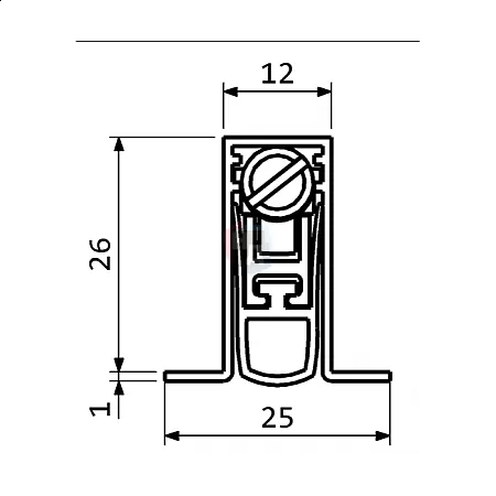 Автоматический выдвижной порог SIPAM MOD 101SF30 80-60см