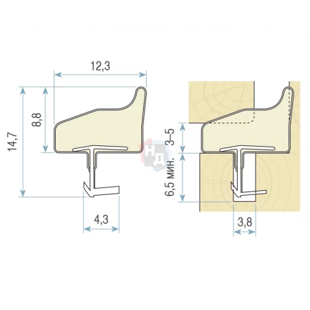Уплотнитель Schlegel QL 3110 серый