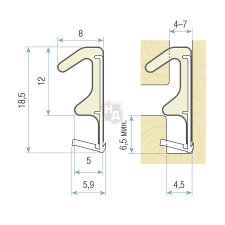 Уплотнитель Schlegel QL 3096 серый