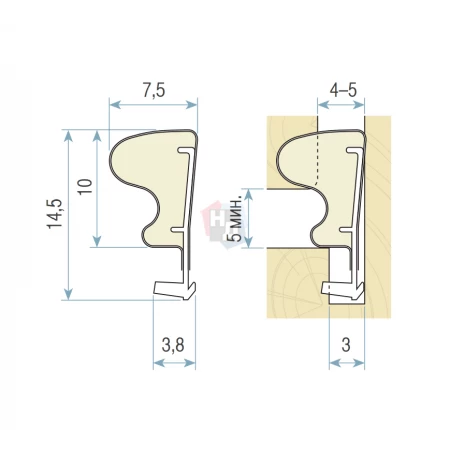 Уплотнитель Schlegel QL 3054 белый