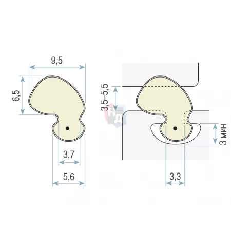 Уплотнитель Schlegel QL 9646 серый