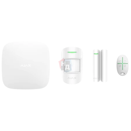Стартовый комплект Ajax StarterKit Plus (Hub Plus + MotionProtect + DoorProtect + SpaceControl) белый