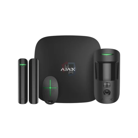 Стартовый комплект Ajax StarterKit Cam (Hub 2 + MotionCam + DoorProtect + SpaceControl) черный