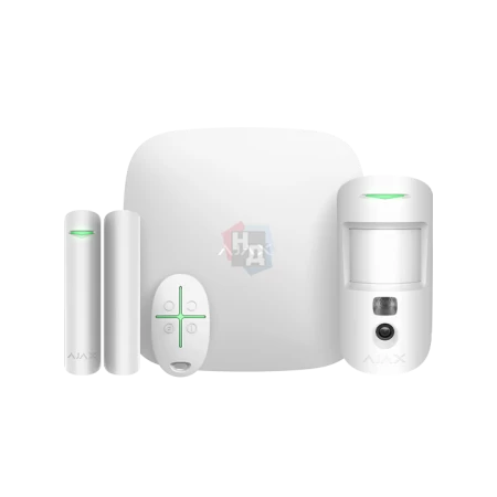 Стартовый комплект Ajax StarterKit Cam Plus (Hub 2 Plus + MotionCam + DoorProtect + SpaceControl) белый