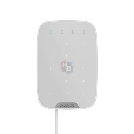 Проводная сенсорная клавиатура Ajax KeyPad Fibra белый