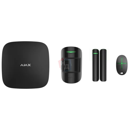 Стартовый комплект Ajax StarterKit (Hub + MotionProtect + DoorProtect + SpaceControl) черный