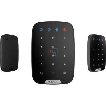 Беспроводная сенсорная клавиатура Ajax KeyPad Plus с поддержкой карт и брелков (черный)