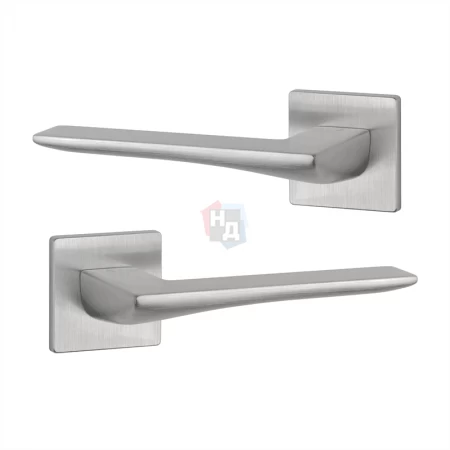 Дверная ручка Aprile Iris Q 5S матовый хром брашированный