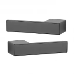 Дверная ручка Aprile Hedera Set BL/BL со вставками черный матовый/черный матовый