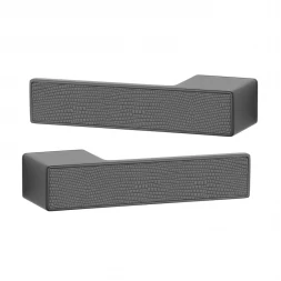 Дверная ручка Aprile Hedera Set BL/BLd со вставками черный матовый/черный декорированный