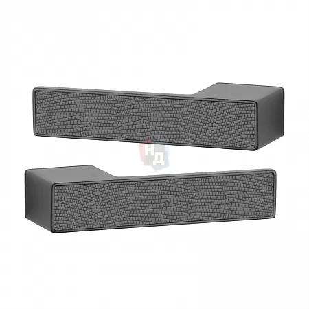 Дверная ручка Aprile Hedera Set BL/BLd со вставками черный матовый/черный декорированный