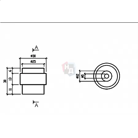 Стопор дверной Sterk 1719 базальт PVD