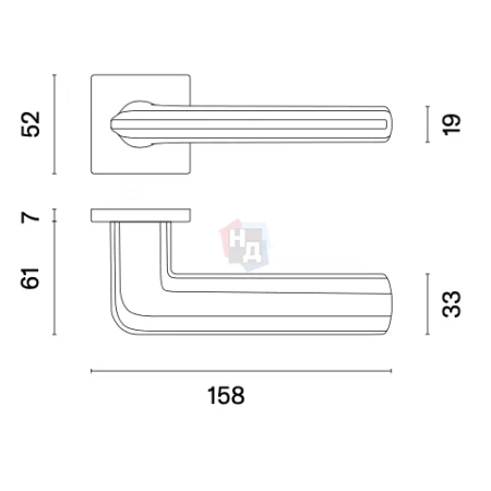 Дверная ручка Aprile Cypresia Q 7S AS черный/черная кожа