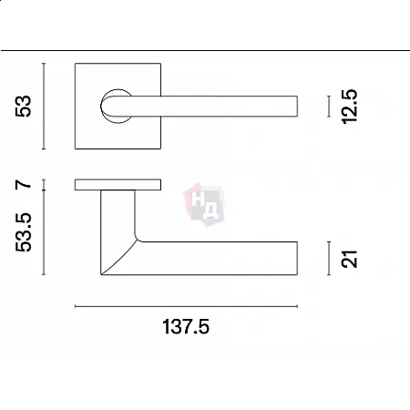 Дверная ручка Aprile Primula Q 7S AT матовый никель