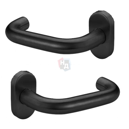 Дверная ручка Akra Delta Oval черный
