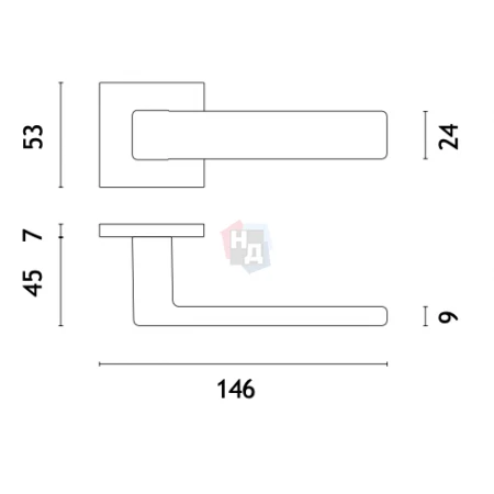 Дверная ручка Stile Miia Q 7S хром матовый