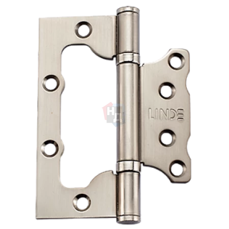 Петля дверная накладная Linde HB-100 SN 100*77*2.5 никель матовый