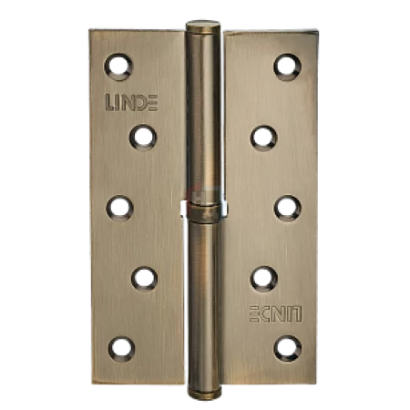 Петля дверная врезная Linde H-120L AB 125*75*2.5 бронза античная