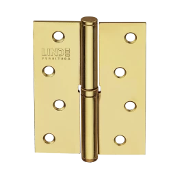 Петля дверная врезная Linde H-100L PB 100*75*2.5 латунь полированная