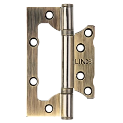 Петля дверная накладная Linde HB-100S AB 100*63*2 бронза античная