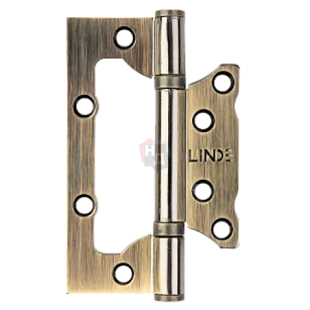 Петля дверная накладная Linde HB-100S AB 100*63*2 бронза античная