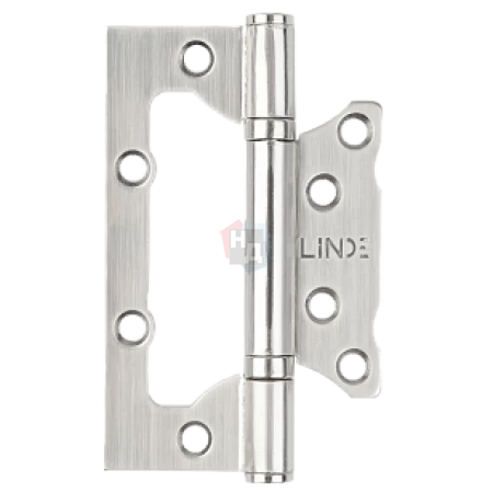 Петля дверная накладная Linde HB-100S SN 100*63*2 никель матовый