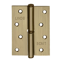 Петля дверная врезная Linde H-100L AB 100*75*2.5 бронза античная