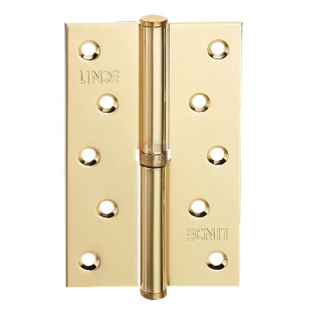 Петля дверная врезная Linde H-120L PB 125*75*2.5 латунь полированная