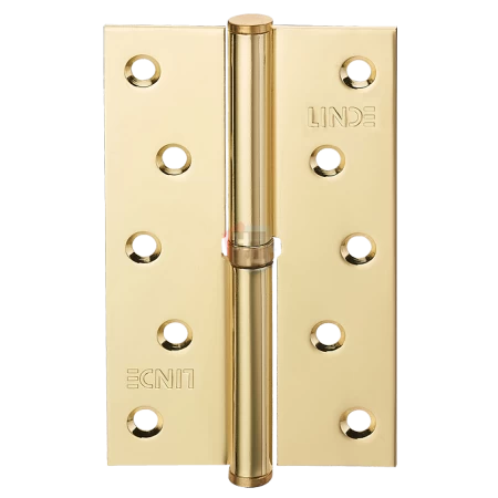 Петля дверная врезная Linde H-120R PB 125*75*2.5 латунь полированная