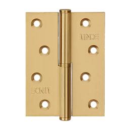 Петля дверная врезная Linde H-100R SB 100*75*2.5 латунь матовая