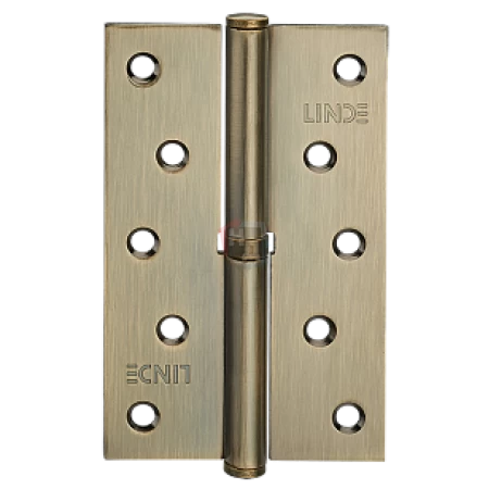Петля дверная врезная Linde H-120R AB 125*75*2.5 бронза античная