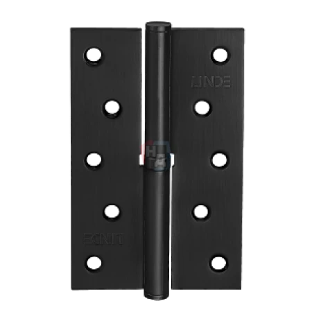 Петля дверная врезная Linde H-120L BLACK 125*75*2.5 черный
