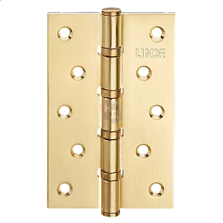 Петля дверная врезная Linde H-120 PB 125*75*2.5 латунь полированная