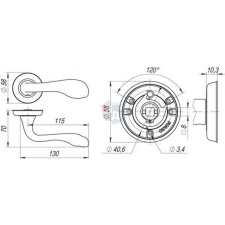 Дверная ручка Fuaro BAROCCO SM AB-7 матовая (античная) бронза