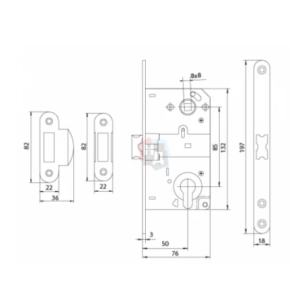 Замок межкомнатный MVM M-85C SB матовая латунь
