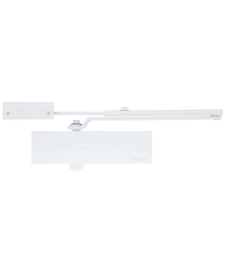 Доводчик дверной накладной RYOBI LIM D-1200 EN2/3/4 BC WHITE белый универсальная тяга (80кг)