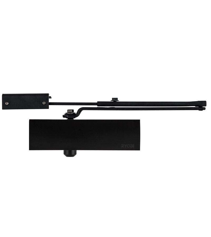 Доводчик дверной накладной RYOBI LIM D-1200 EN2/3/4 BLACK черный универсальная тяга (80кг)