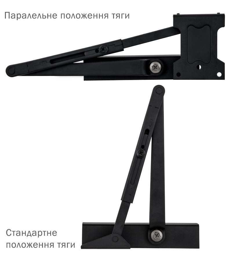 Доводчик дверной накладной RYOBI LIM D-1200 EN2/3/4 BLACK черный универсальная тяга (80кг)