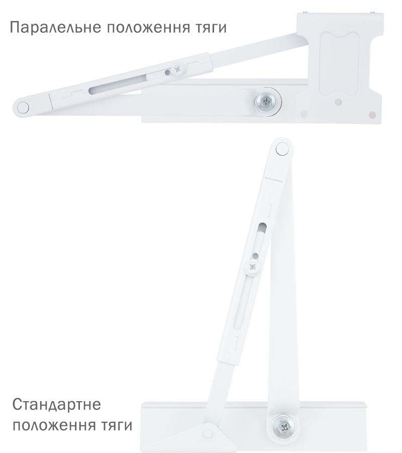 Доводчик дверной накладной RYOBI LIM D-1200 EN2/3/4 BC WHITE белый универсальная тяга (80кг)